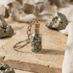 Money attraction Pyrite keychain