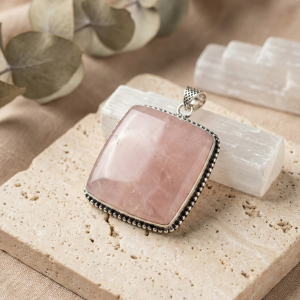 Self love rose quartz pendant